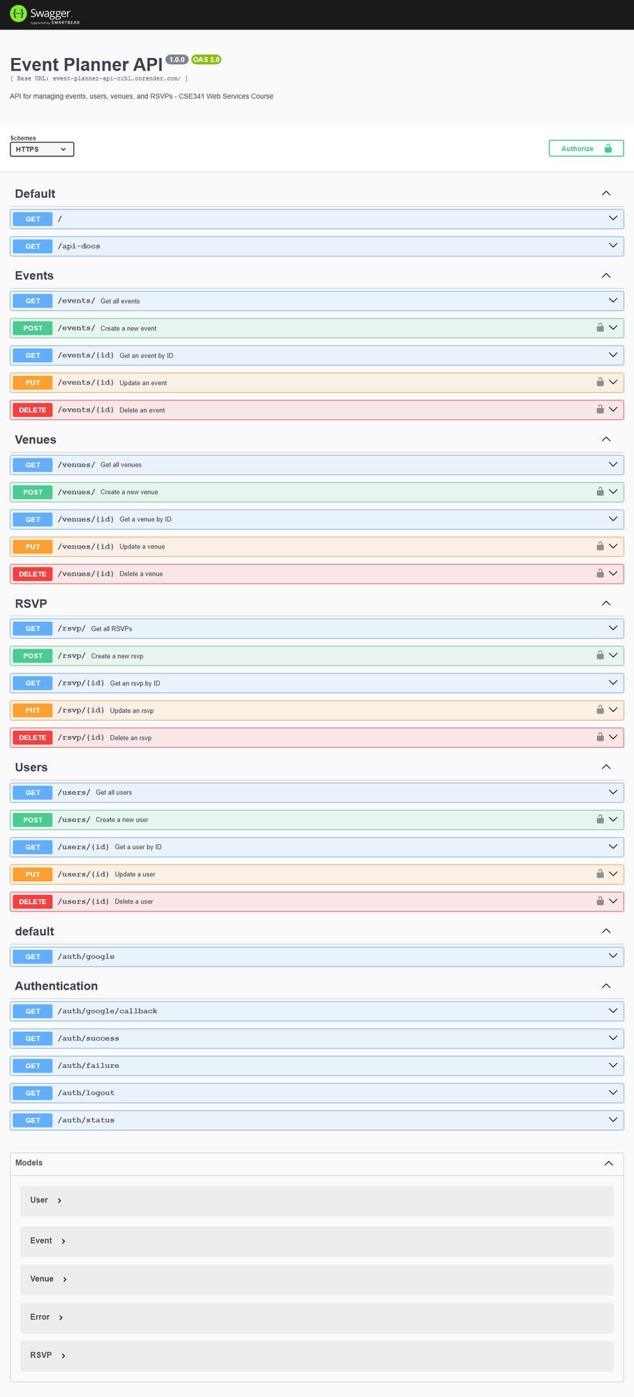 Event Planner API