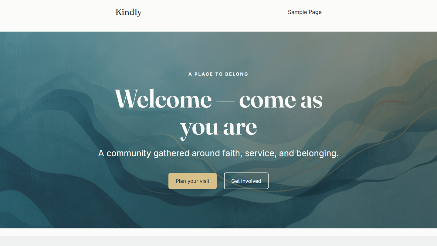 Kindly β Nonprofit WordPress Block Theme
