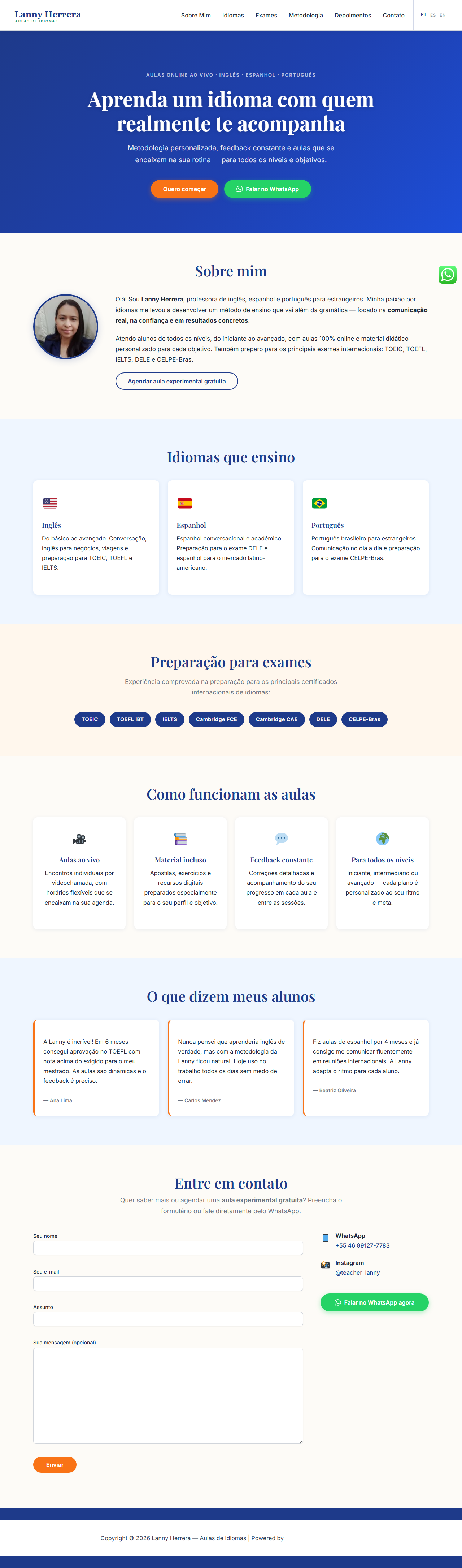 Lanny Herrera β Language Teacher Website