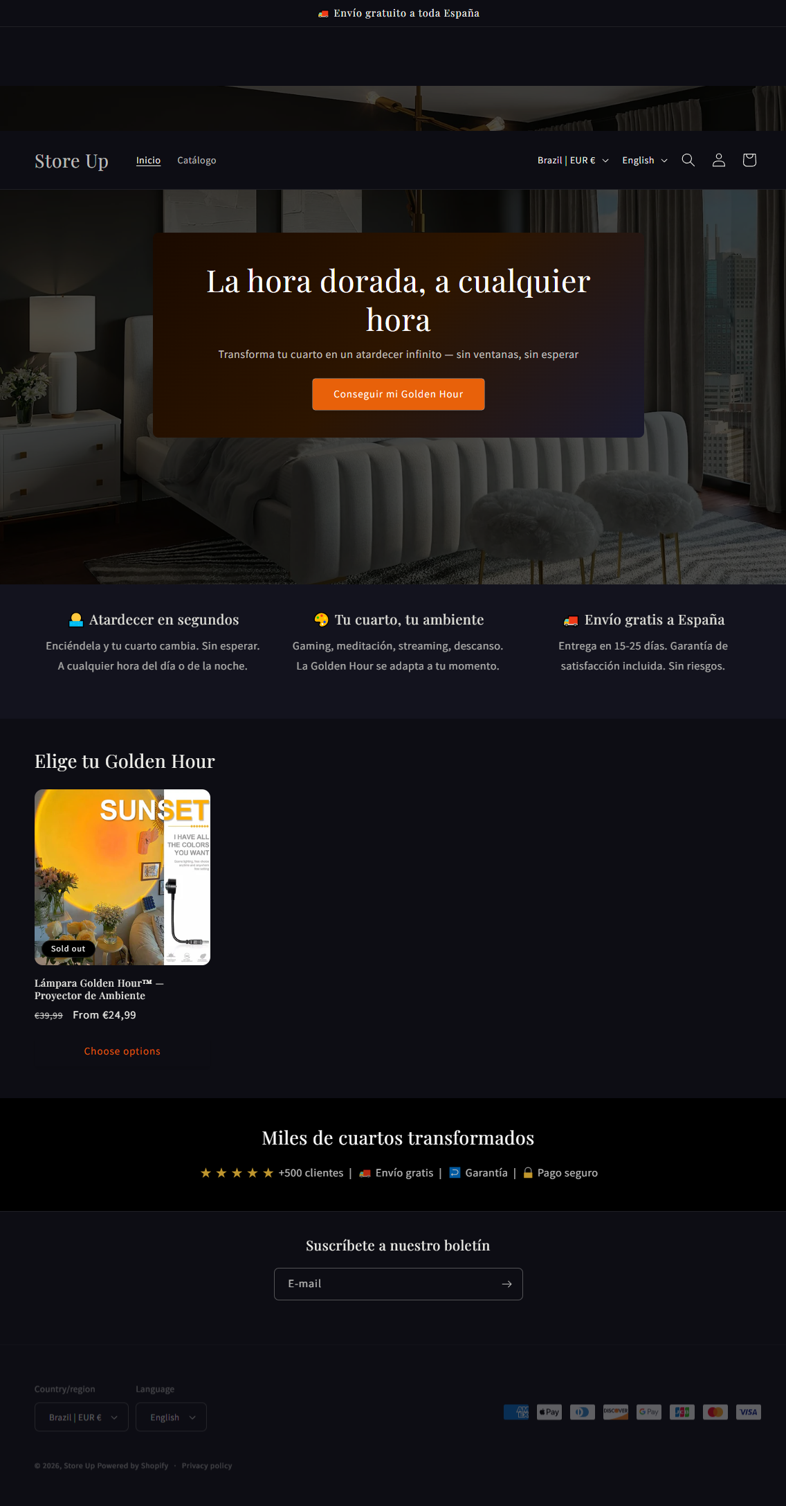 Store Up β Shopify E-commerce Store