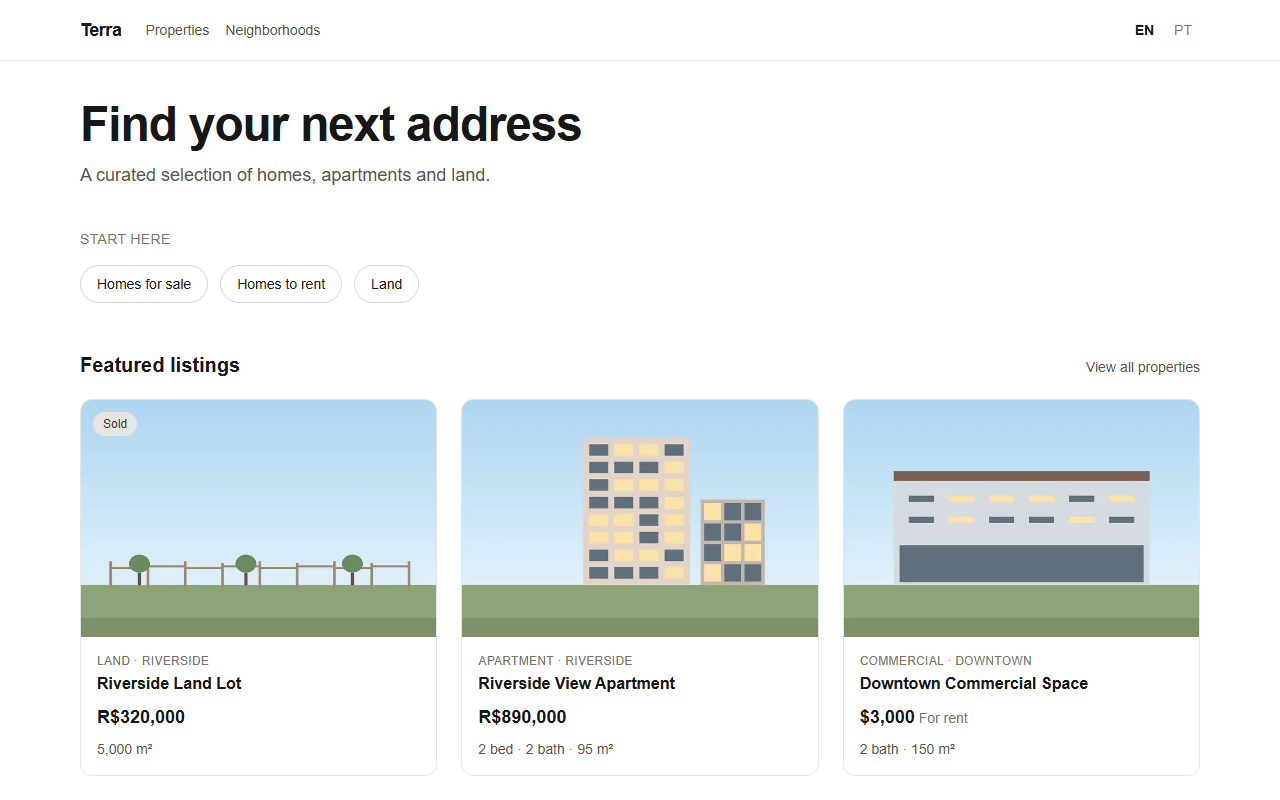 Terra - Headless Real Estate (WordPress + Next.js)